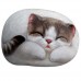 Декоративный камень ручной росписи кошка Мелоди
