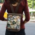 FMB1-8A Женская сумка-планшет с изображением кисок из парусины